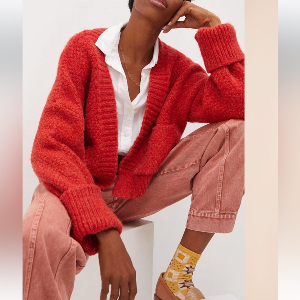 Anthropologie | Pilcro oversized chunky cuffed sweater cardigan ONE SIZE
